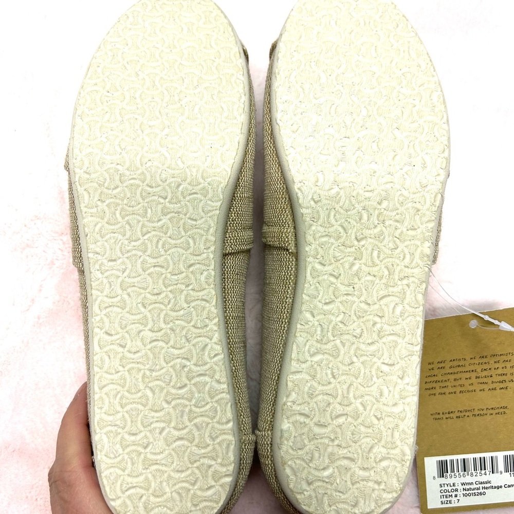 TOMS Classic Natural Heritage Canvas Slip-Ons - The Venice Collection - Picture 7 of 9